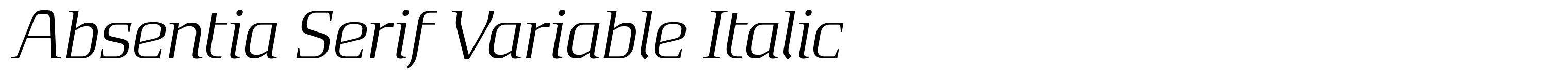 Absentia Serif Variable Italic
